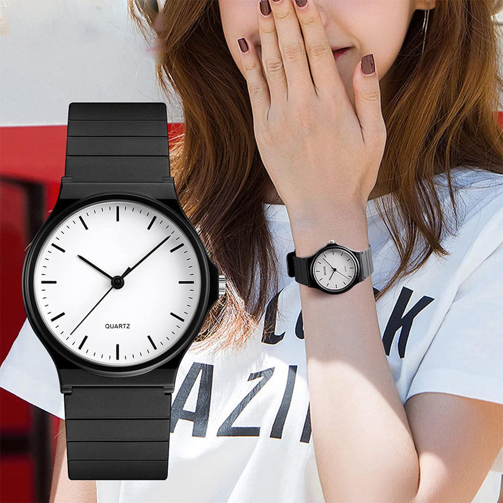 Luxury Unisex Quartz Watch with Silicone Strap – Fashionable